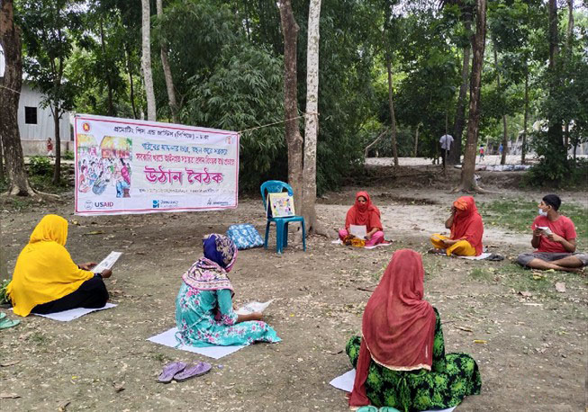 Courtyard meeting in Boro nogar, Kalakopa Union under Nawabganaj Upazila, Dhaka (2)