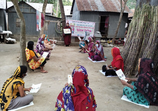 Courtyard meeting in Kalakopa Union under  Nawabganj Upazila