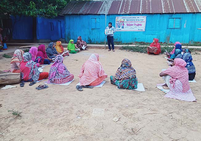 Courtyard meeting in Teghoria Union under Keraniganj Upazila