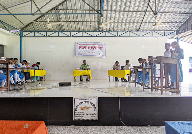 School Debate in Zafor Bepari High School, Dhamsona Union under Savar Upazila