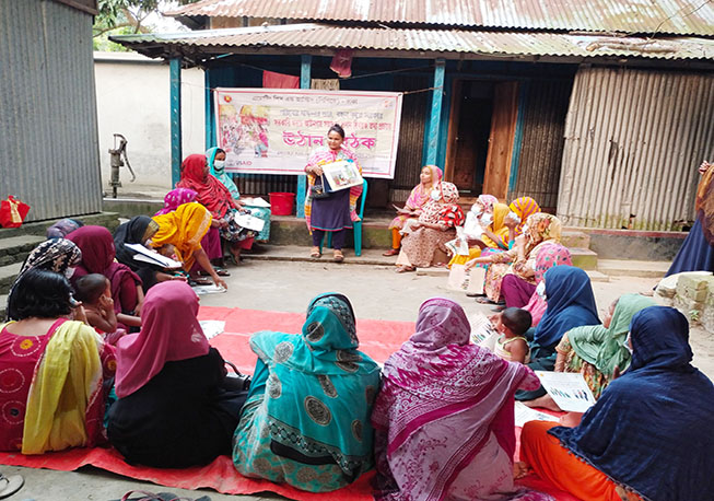 Courtyard meeting in 03 no word, Galimpur union under Nawabganj