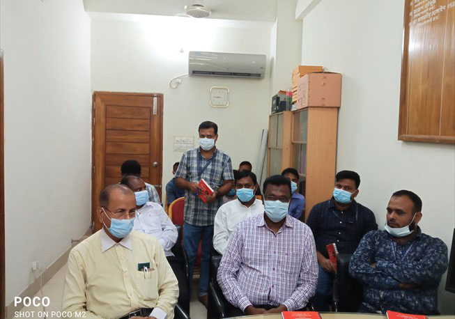 Quarterly Court Staff meeting in District Legal Aid office, Dhaka