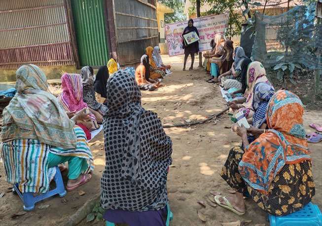 Courtyard meeting in Baksanagar Union under Nawabgang Upazila