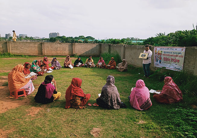 Courtyard meeting in ruhitpur union under Keraniganj, Dhaka