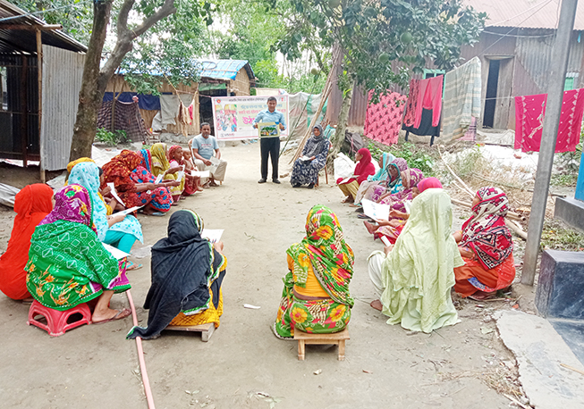 Courtyard meeting in Bakurta union under Savar Upazila