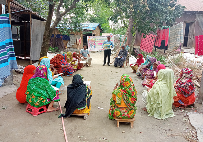 Courtyard meeting in Bhakurta Union under Savar Upazila