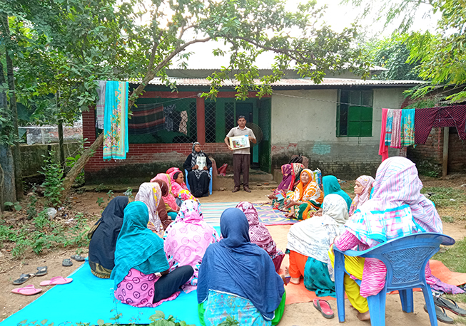 Courtyard meeting in Goperbag. 1 no ward. Bonga union. Savar_