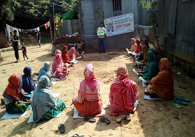 Courtyard meeting in Belna, Kalatia union under Keraniganj Upazila