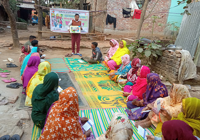 Courtyard meeting in Birulia union under Savar Upazila Dhaka