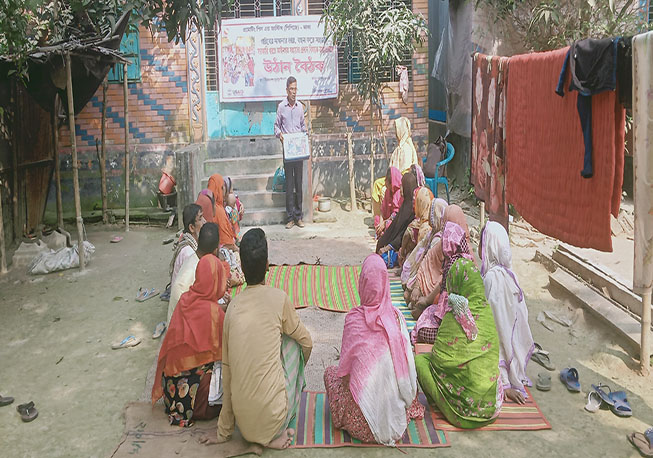 Courtyard meeting in Suapur union under Dhamrai Upazila