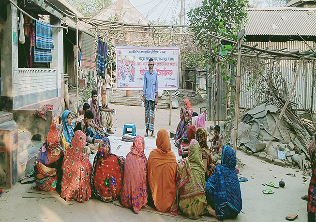 Courtyard meeting in Kushura union under Dhamrai Upazila