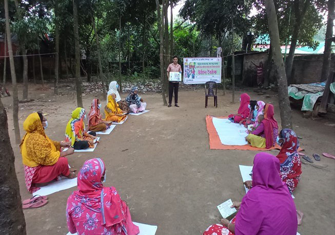 Courtyard meeting in Kaundia Union under Savar Upazila