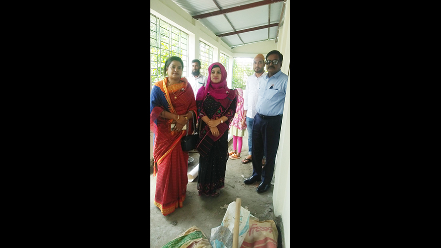 জামালপুর স্নেহা নিরাপদ আশ্রয়কেন্দ্রের কেন্দ্রের কাজের অগ্রগতি পরিদর্শন (2)