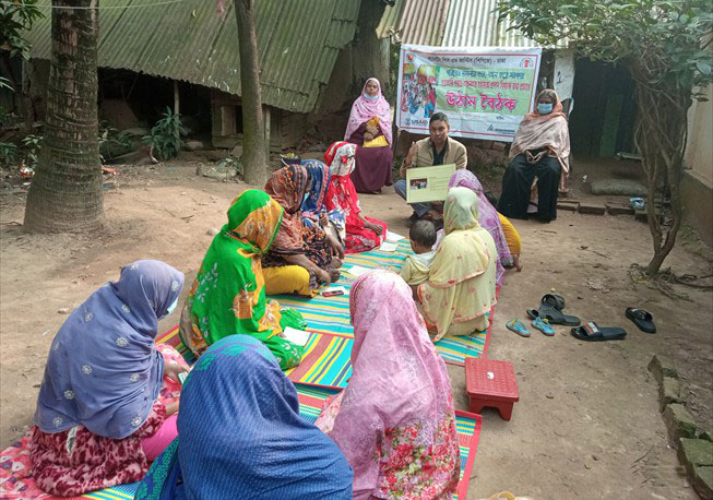 Courtyard meeting in Bangaon union under Savar Upazila, Dhaka