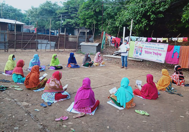 Courtryard meeting in sakta union under Dhamrai Upazila