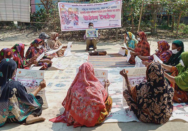 Courtyard meeting in Nannar union under Dhamrai Upazila