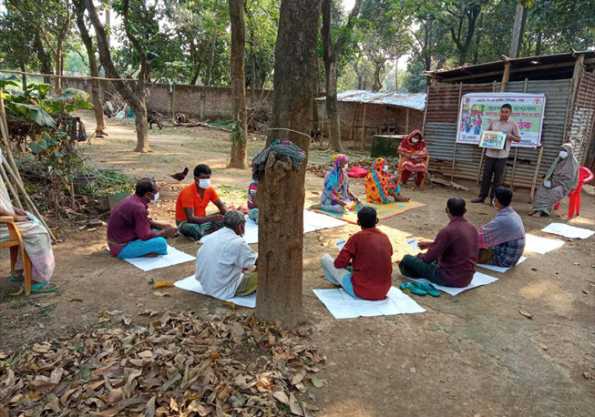 Courtyard meeting in Birulia Union under Savar Upazila